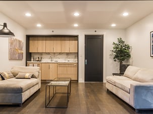 BedStuy Renovation Marble Wet Bar