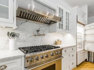 Park Slope Renovation Marble Backsplash