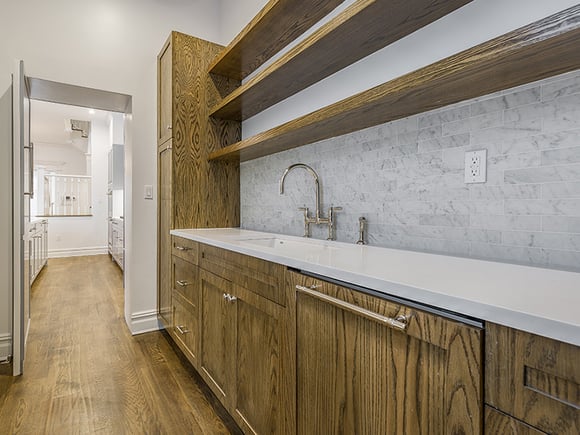 Harlem Renovated Wood Wet Bar