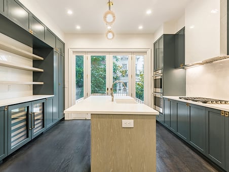 Downtown Jersey City Green Kitchen Renovation