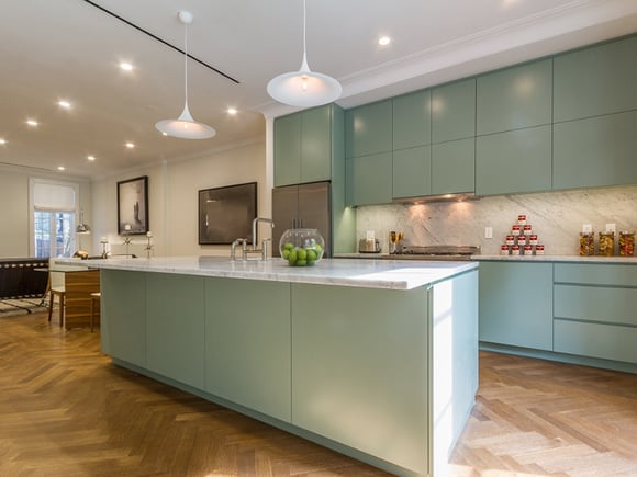 Fort Greene Renovated Green Kitchen