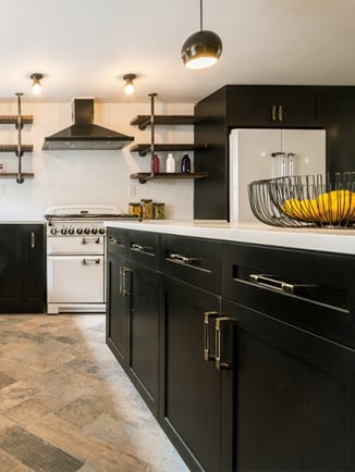 Williamsburg Renovation Industrial Kitchen Island Storage