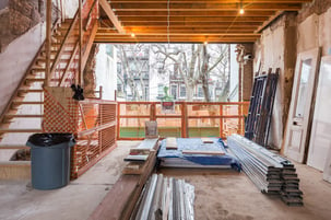 Boerum Hill Townhouse Renovation Backyard During Construction