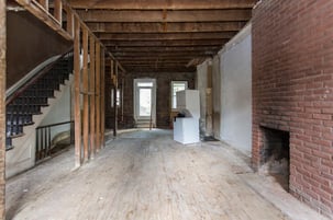 Boerum Hill Townhouse Renovation Living Room Before