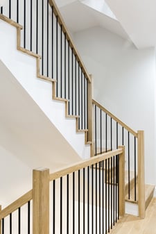 Boerum Hill Townhouse Renovation Steel Spindle Staircase