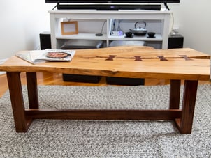 Wood coffee table