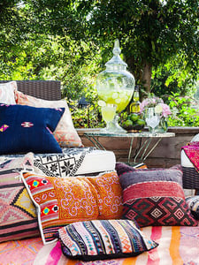 backyard floor pillows