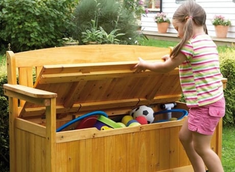 outdoors storage bench