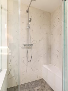 Glass-enclosed shower