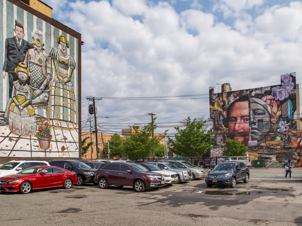 Jersey City Mural on Christopher Columbus titled Black Sheep by Pixel Pancho