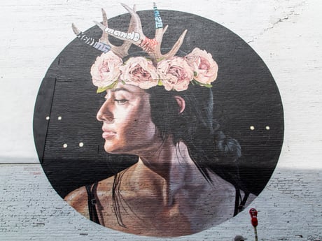 Jersey City Mural on Newark Avenue titled Untitled by Nate Frizell Jersey City Mural on Newark Avenue titled Unititled by Nate Frizell
