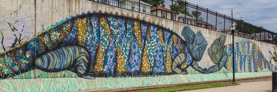 chameleon mural chameleon mural