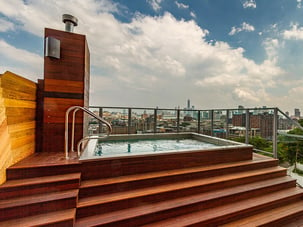Roof deck pool