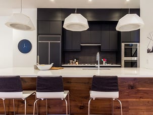 white and black kitchen