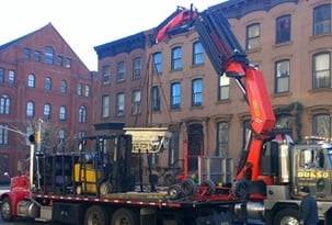 rooftop hot tub install