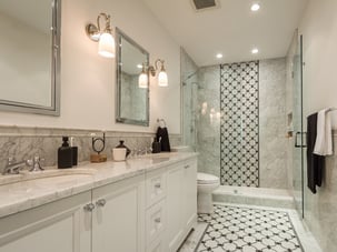 black white bathroom design