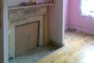 restored fireplace